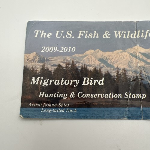Migratory Bird Waterfowl Stamp Unused 2009 Joshua Spires Long Tailed Duck - Picture 4 of 9