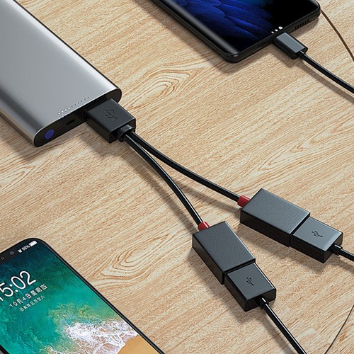 1 In 2 Out USB HUB USB Splitter Cable Adapter Cord Charging Cable Smart Phone - Afbeelding 5 van 6