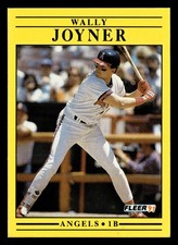 Wally Joyner 1991 Fleer #317 California Angels BASEBALL *077
