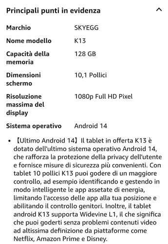 Android 14 Tablet 10 Pollici 20(6+14)GB RAM+128GB ROM(TF 2TB), Octa Core 1.8 Ghz - Afbeelding 9 van 24
