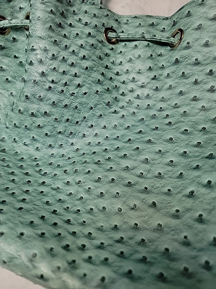 Bolso de Hombro Cartera Estampado de Reptiles Imitación Verde Como Nuevo Cato Excelente Estado Foto 3 de 4