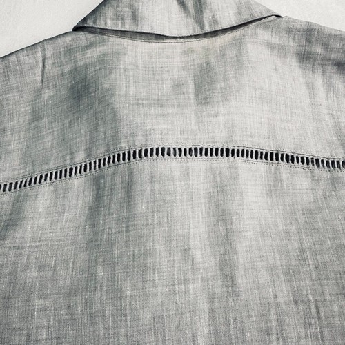 Chico’s 100% Linen Sleeveless Button Up No Iron Tunic Top Size 4 / 6 Small - Picture 7 of 16