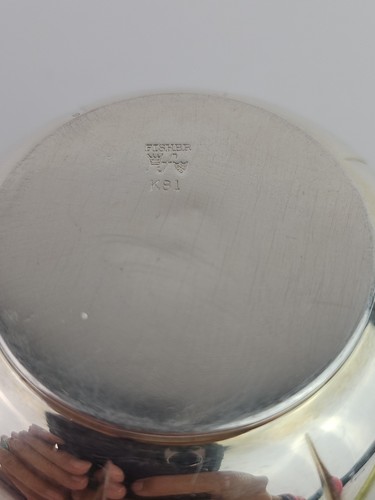 MCM Vintage 1960er Fisher Dublin Tulpe Silber Teller Chip Dip Servieren 11,5 Zoll - Bild 11 von 14