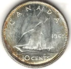 1965 SILVER CANADA TEN CENTS PROOF LIKE SURFACES ~ PLEASE SEE THE SCAN stkpl-3