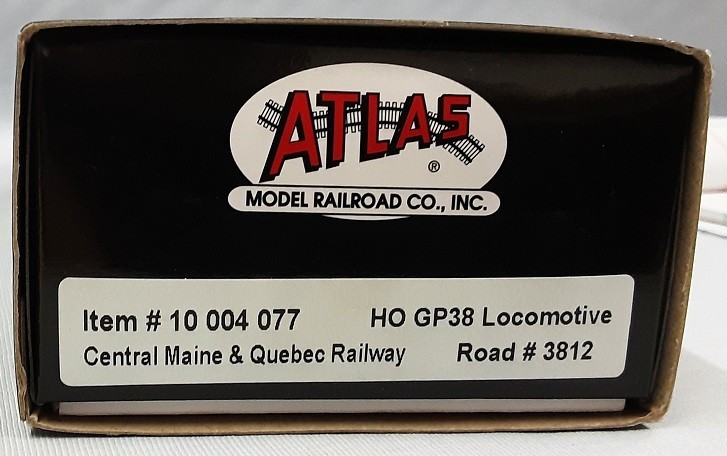 Atlas Gold GP-38 HO Locomotive Central Maine & Quebec #10004077 DCC Sound