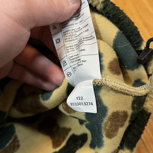 Carhartt Duck Camo Fleece Pullover Relaxed Fit Snap 014991-M Men's Size 2XL XXL - Picture 8 of 12