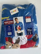 JOYIN Men s 100 Cotton Funny Story Ugly Christmas Sweater, Sz: M b46