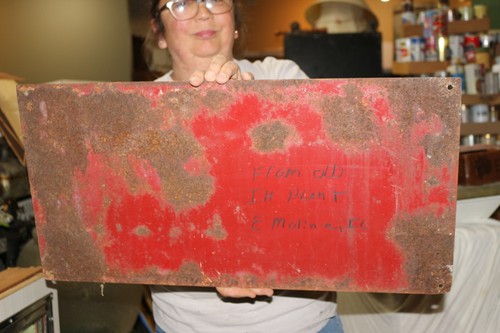 Vintage 1950's Caution Automatic Doors IH International Harvester Factory Sign - Picture 2 of 2