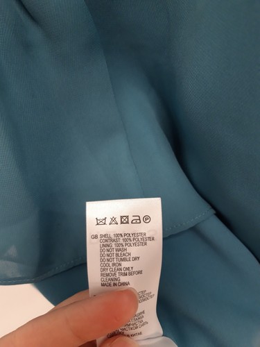 REISS Ladies UK Size 8 Turquoise Blue Occasion Wear Shift Dress Unworn With Tags - Picture 10 of 10