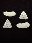 Four 1 gram .999 Silver Art Bars - Eggplants and Poop Emoji