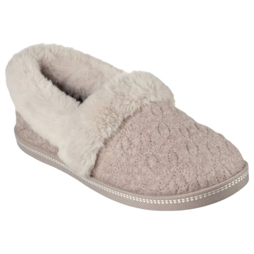 Womens Skechers Cozy Campfire - Bright Blossom Taupe Comfy Slippers - Picture 2 of 6