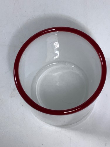 Lafco Hand Blown White & Red Glass Vessel 2.75 in. - Picture 3 of 6