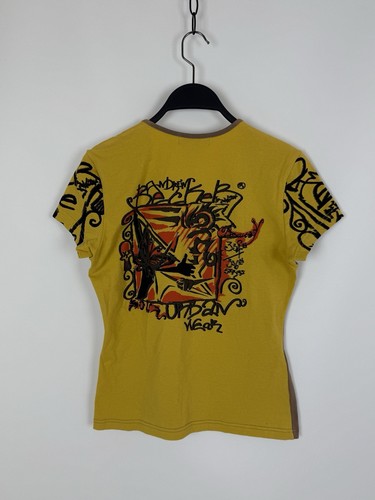 Y2K Vintage Kissss Two Tone Flock Print Graphic Slim Baby T-Shirt Size 3 90s - Bild 6 von 11