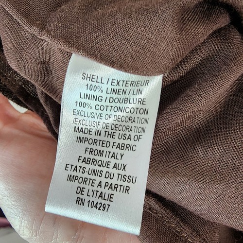 Milly Womens 2 Linen Brown Embroidered Beaded Midi Square Neck Autumn Dress - Picture 11 of 12