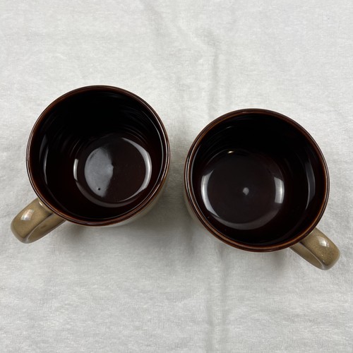 Pair of Sango Nova Brown #4933 Grand Mugs XL Soup Chili Cereal Bowls Cups - Picture 10 of 10
