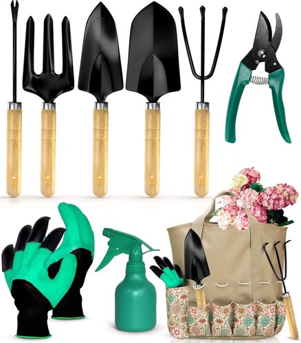 Garden Tool Set, Stainless Steel Heavy Duty Gardening with Floral - Picture 7 of 9
