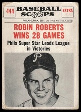 1961 Nu-Cards Baseball Scoops #444 Robin Roberts Philadelphia Phillies