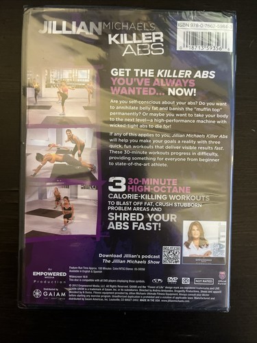 Jillian Michaels DVD4 (Killer Buns, Killer ABS, One Week Shred, Yoga Inferno) Brandneu - Bild 5 von 9