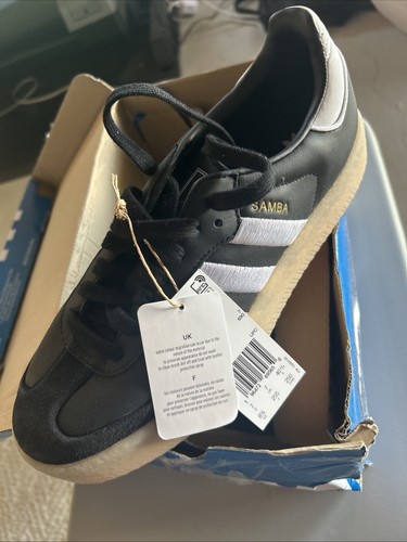 Adidas Originales Sambae Goma Blanco Núcleo Negro ID0436. Mujer Talla 8.5 Nuevo - Imagen 2 de 5