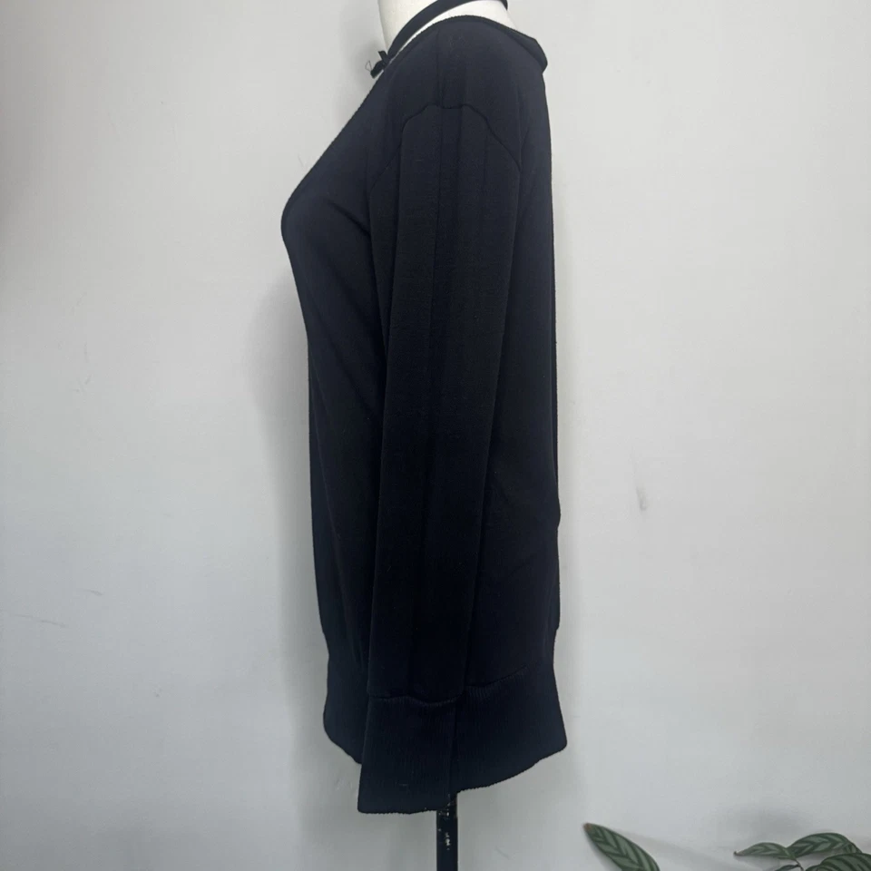 Cárdigan negro vintage Y2K lazos para cinturón nueva ola escena emo gótico indie glamour bruja L Foto 3 de 4