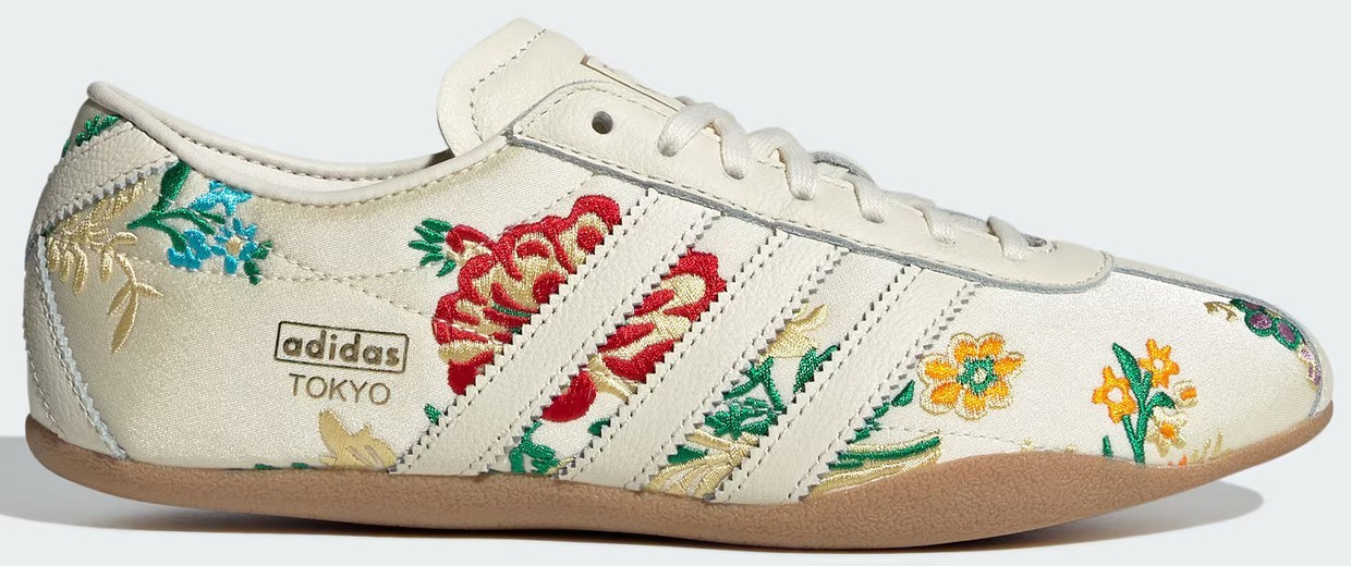 Size 8 - Adidas Tokyo Floral Embroidery Pack - Cream White W for
