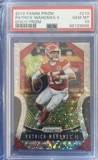2019 Patrick Mahomes Disco Prizm PSA 10