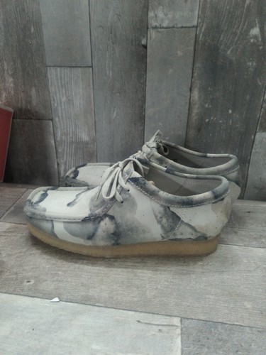 Nuevo Clarks Originales Para Hombre Wallabee Off White Camuflaje Gamuza Para Hombre’s 9.5 Probado - Imagen 3 de 9