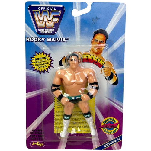 Official WWF Bend-Ems Rocky Maivia Bendable Figure...