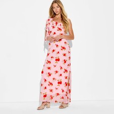 Women's Ruffle One Shoulder Midi Bodycon Dress - Wild Fable Pink Floral