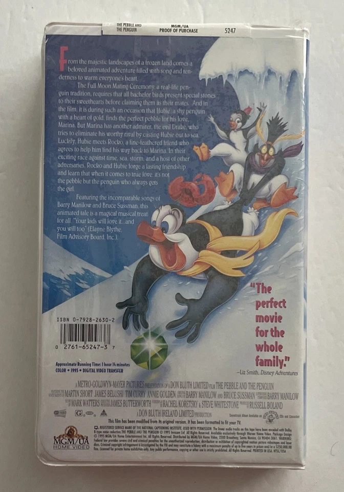 The Pebble & The Penguin (VHS 1995) Brand New Factory Sealed - Image 2 of 4
