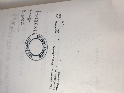 "Der Reichtum der Nationen" Band I & II von Adam Smith, 1922, Methuen & Co - Bild 5 von 15