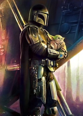 Vlies-Fototapete KOMAR MANDALORIAN SAVIOR, 4 Teile, BxH 200 x 280 cm