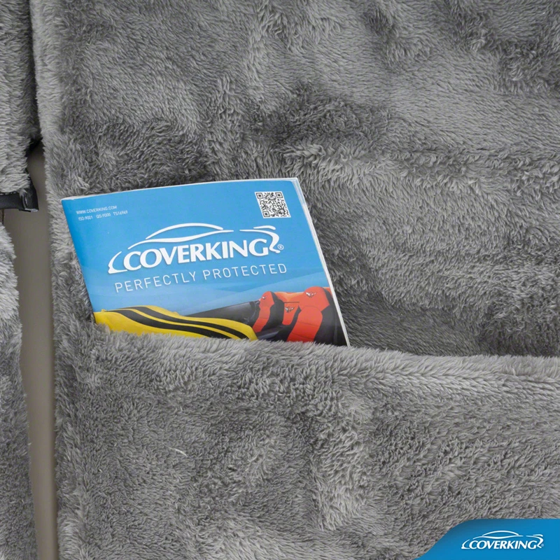 Coverking CSCSG03FD10233 Gray Snuggle Plush Front Seat Covers for Ford F250 F350 Foto 2 de 4