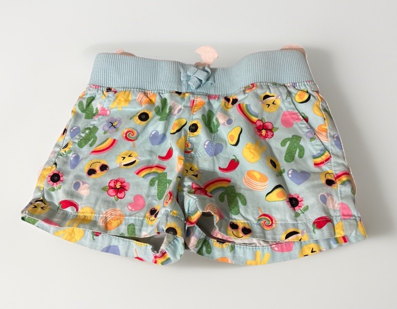 The Children's Place Pull On Smiley Face Emoji Shorts Sz 5 EUC
