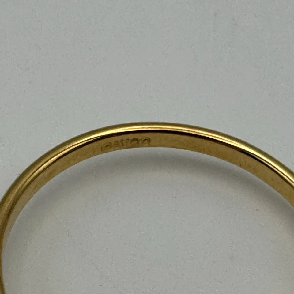 Anillo Avon Tono Oro Lágrima Azul Piedra Preciosa Simulada Talla 8 Estilo Vintage Foto 3 de 4