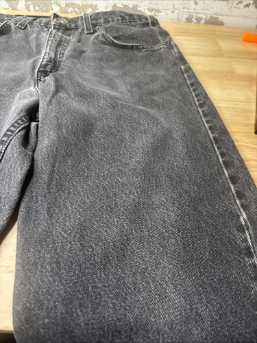 Vintage Levis 550 Jeans Mens 32x34 Black Denim Orange Tab Relaxed USA 90s - Picture 11 of 13