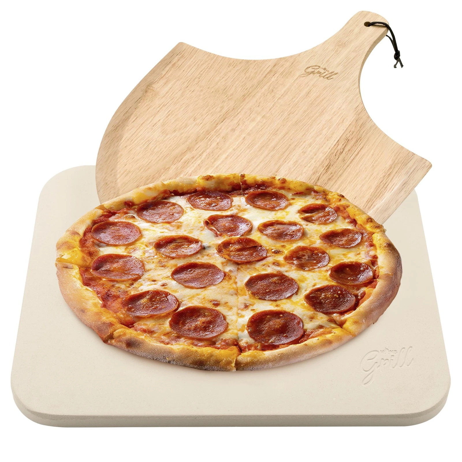 Rectangular Pizza Stone for Oven & BBQ with Free Peel - Extra Large 15x12" Co...
Opens in a new wind
