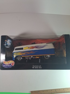 Hot Wheels Collectibles Customized VW Drag Bus 1:18 Scale New in Box.