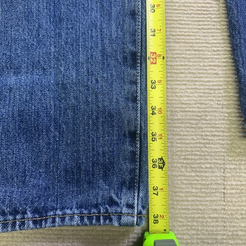 Levi's Lot 501 Premium Big E Blue Straight Leg Jeans Size 42x38 Leather Patch - Picture 5 of 13