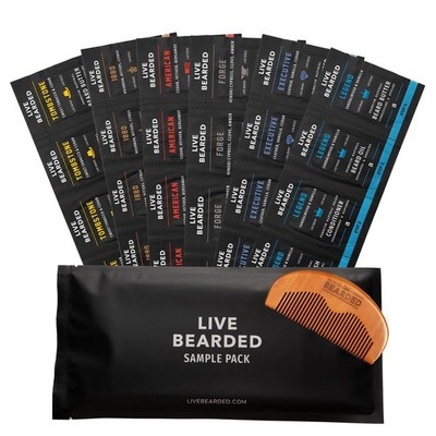Live Bearded Beard Oil and Butter Grooming Kit 7.5 Ounce (Pack of 1), Black 