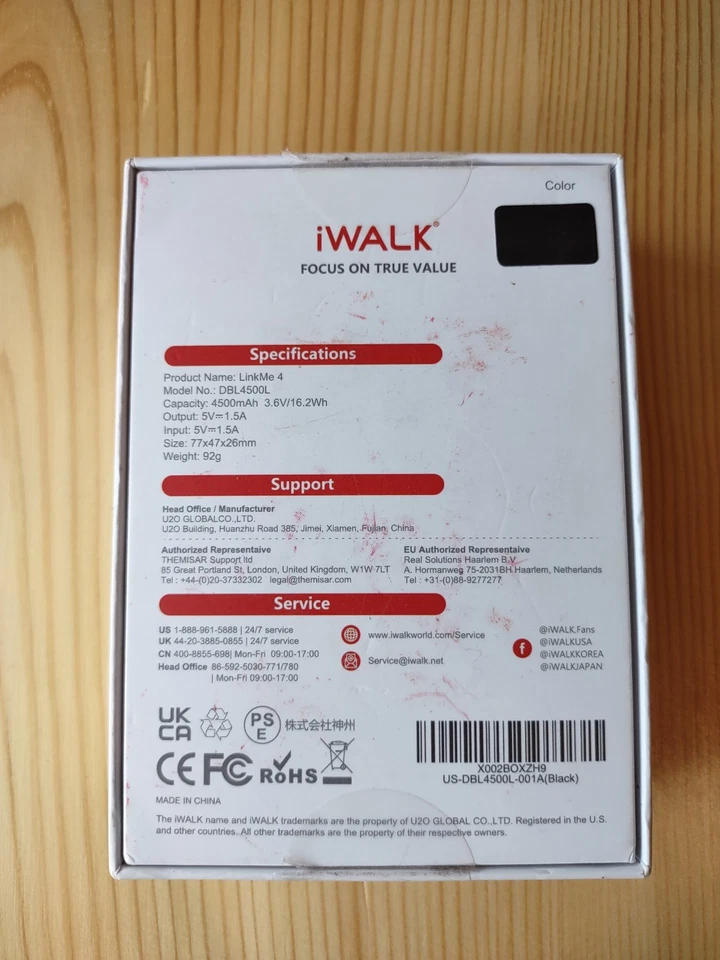 Cargador portátil USB-C iWALK LinkPod4 4500 mAh - negro, DBL4500C Foto 4 de 4
