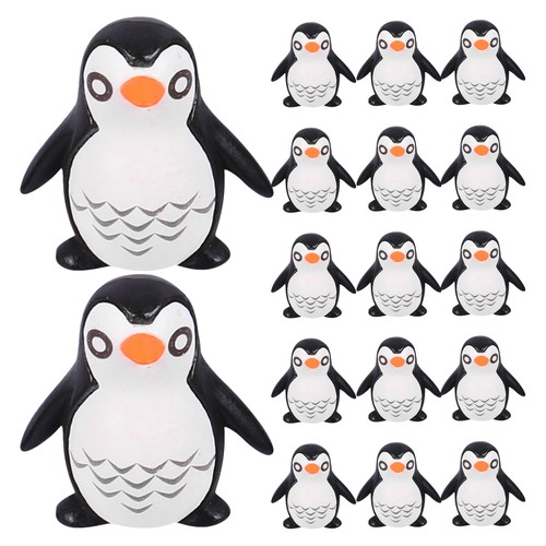20 Pcs Resin Miniature Penguin Figurines Cute Tiny Penguins for Landscape