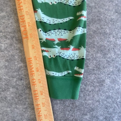 Hanna Andersson Unisex Kids Green Alligator Pajamas Size 120cm 6-7 FLAW - Picture 12 of 16