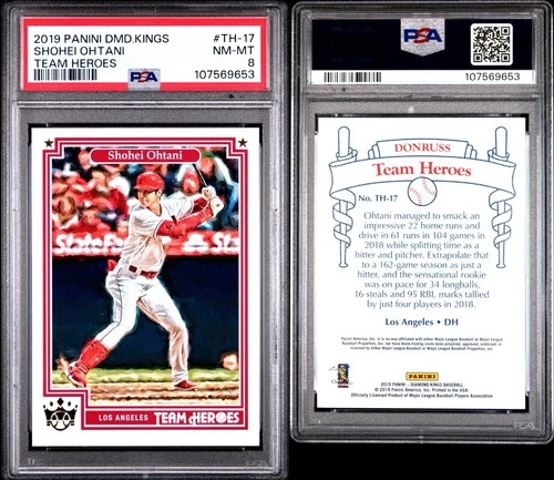 2019 Panini Diamond Kings Team Heroes SHOHEI OHTANI #TH-17 (PSA 8 NM-MT)