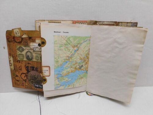 Diario basura hecho a mano 52 páginas 9 x 6 estilo vintage cubierta de escritura - Imagen 6 de 9