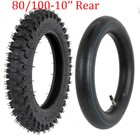 80/100-10 Dirt Bike Rear Motocross Tires with Tube 10'' inch CRF50 SDG Pit Bikes