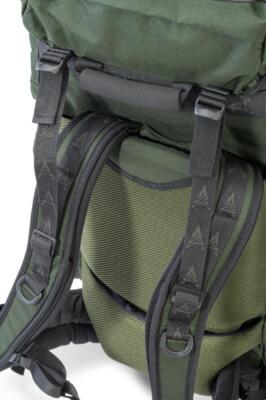 ANACONDA Climber Backpack Angelrucksack Grn  30/45/65L 600D Nylon Mit  Gepolsterten Gurten, Wasserabweisend Gre M-XL