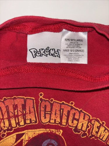 Vintage Pokémon T-Shirt Rot. Größe L (10-12). 2009. - Bild 3 von 5