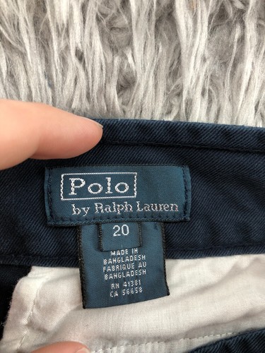 Polo Ralph Lauren Cargo Shorts Boys Size 20 Mid Rise Dark Wash Blue - Picture 10 of 12