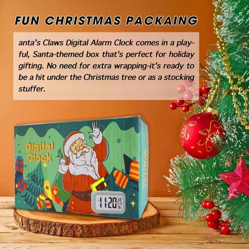 Digital Alarm Clock Alarm Clock Battery Operated/Night Light/Indoor Temperature - Picture 2 of 11